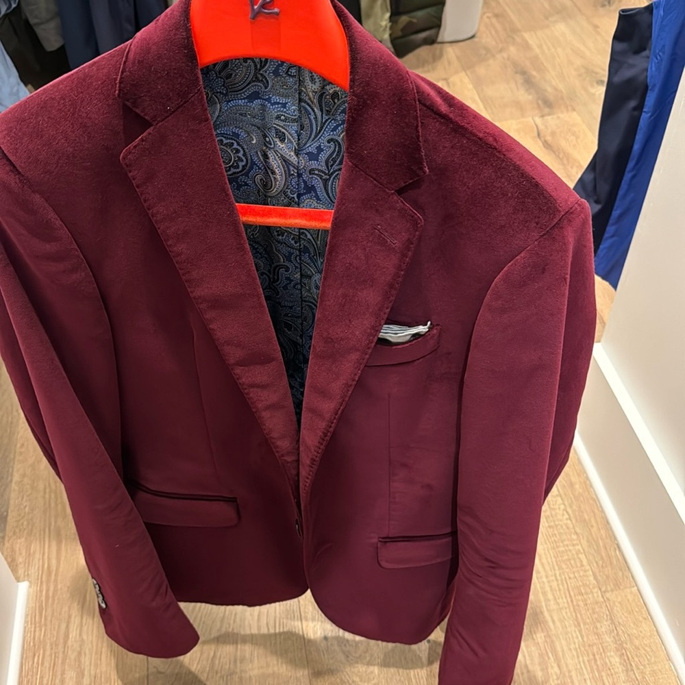 Burgundy Velvet Sportcoat from J. Hilburn